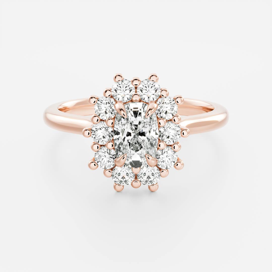 Oval Three Stone Lab Grown Diamond Engagement Ring
