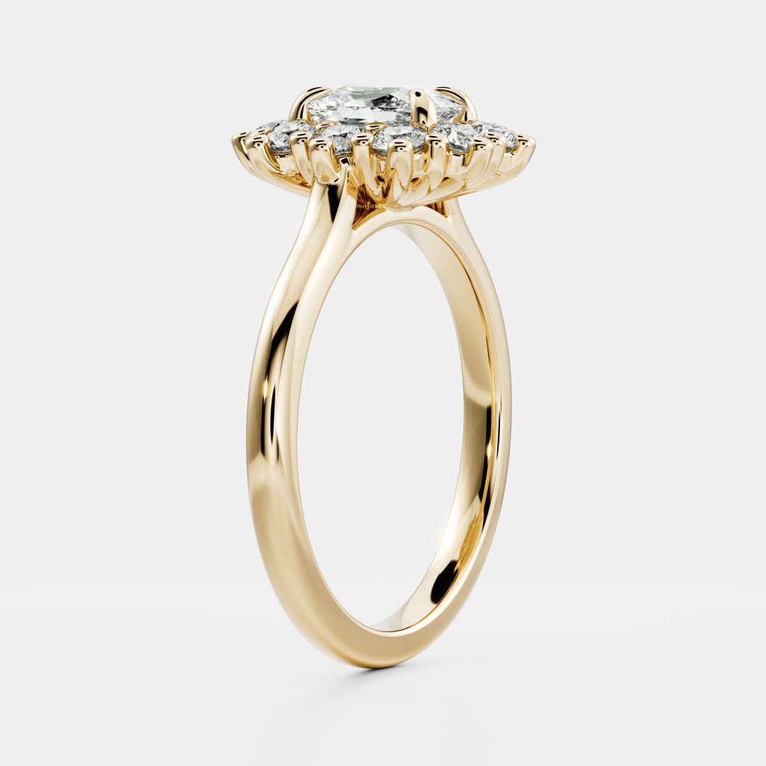 Oval Three Stone Lab Grown Diamond Engagement Ring