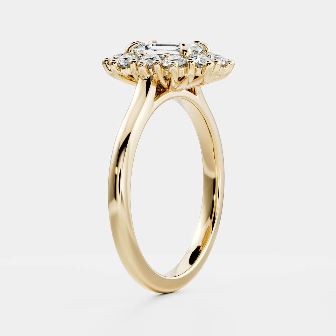 Oval Three Stone Lab Grown Diamond Engagement Ring