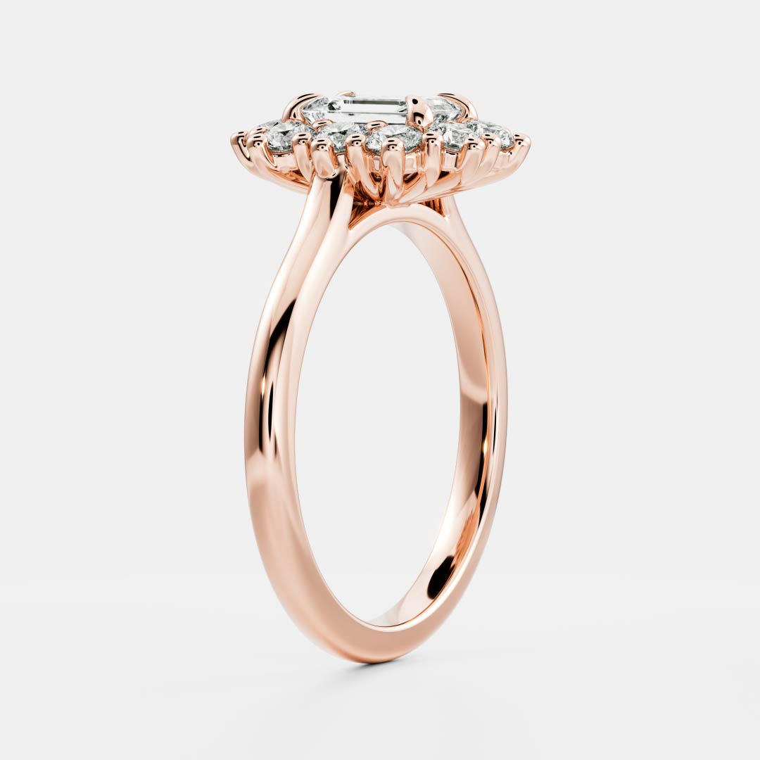 Oval Three Stone Lab Grown Diamond Engagement Ring