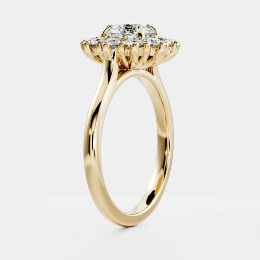 Oval Three Stone Lab Grown Diamond Engagement Ring
