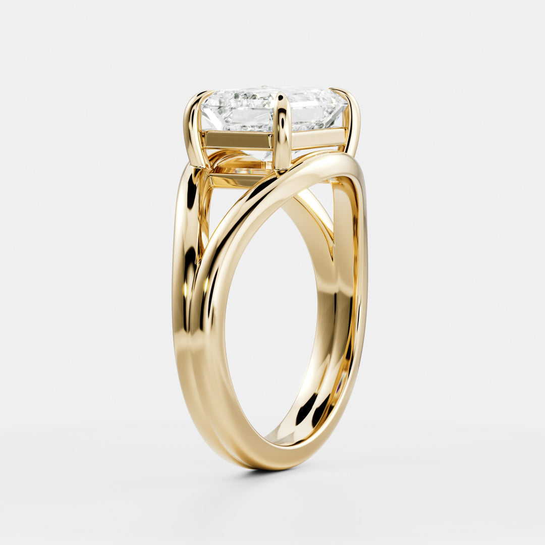 Oval Three Stone Lab Grown Diamond Engagement Ring