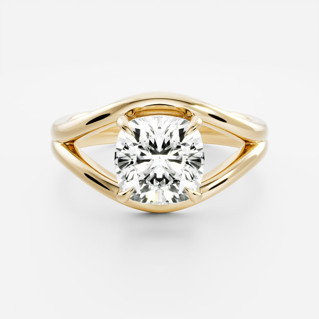 Oval Three Stone Lab Grown Diamond Engagement Ring