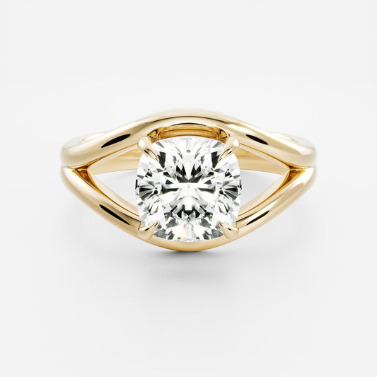 Oval Three Stone Lab Grown Diamond Engagement Ring