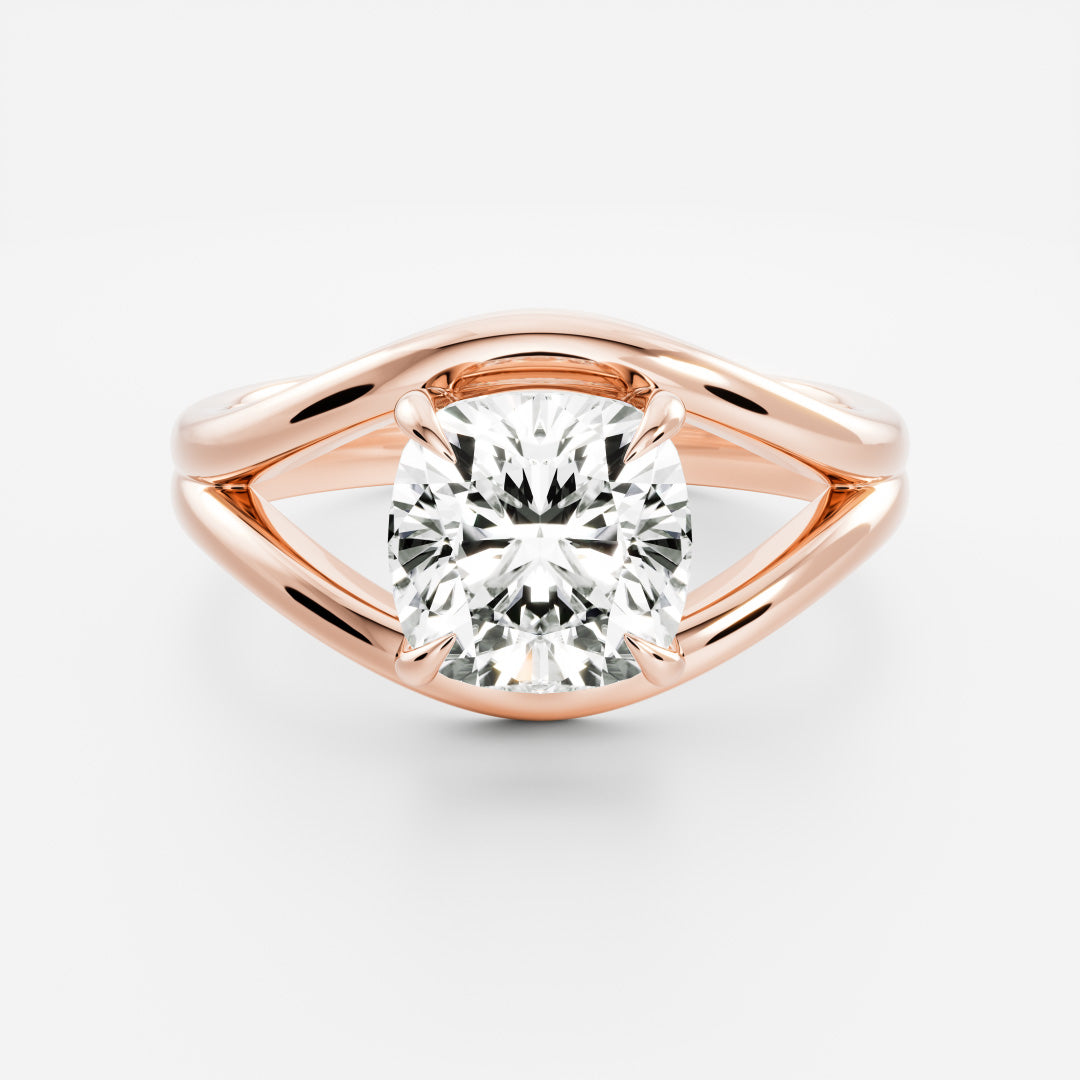 Oval Three Stone Lab Grown Diamond Engagement Ring
