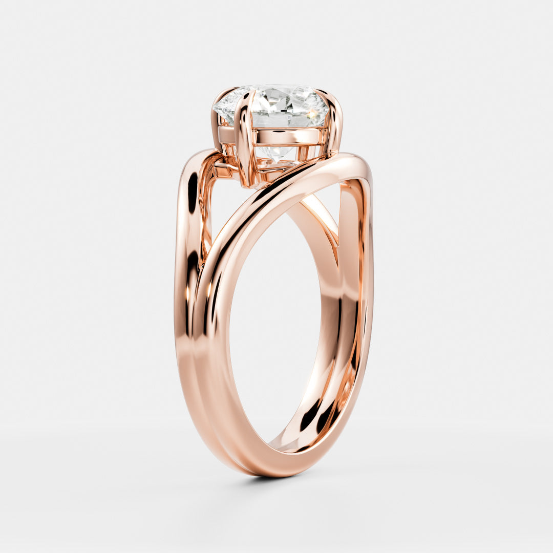 Oval Three Stone Lab Grown Diamond Engagement Ring