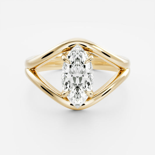 Oval Three Stone Lab Grown Diamond Engagement Ring