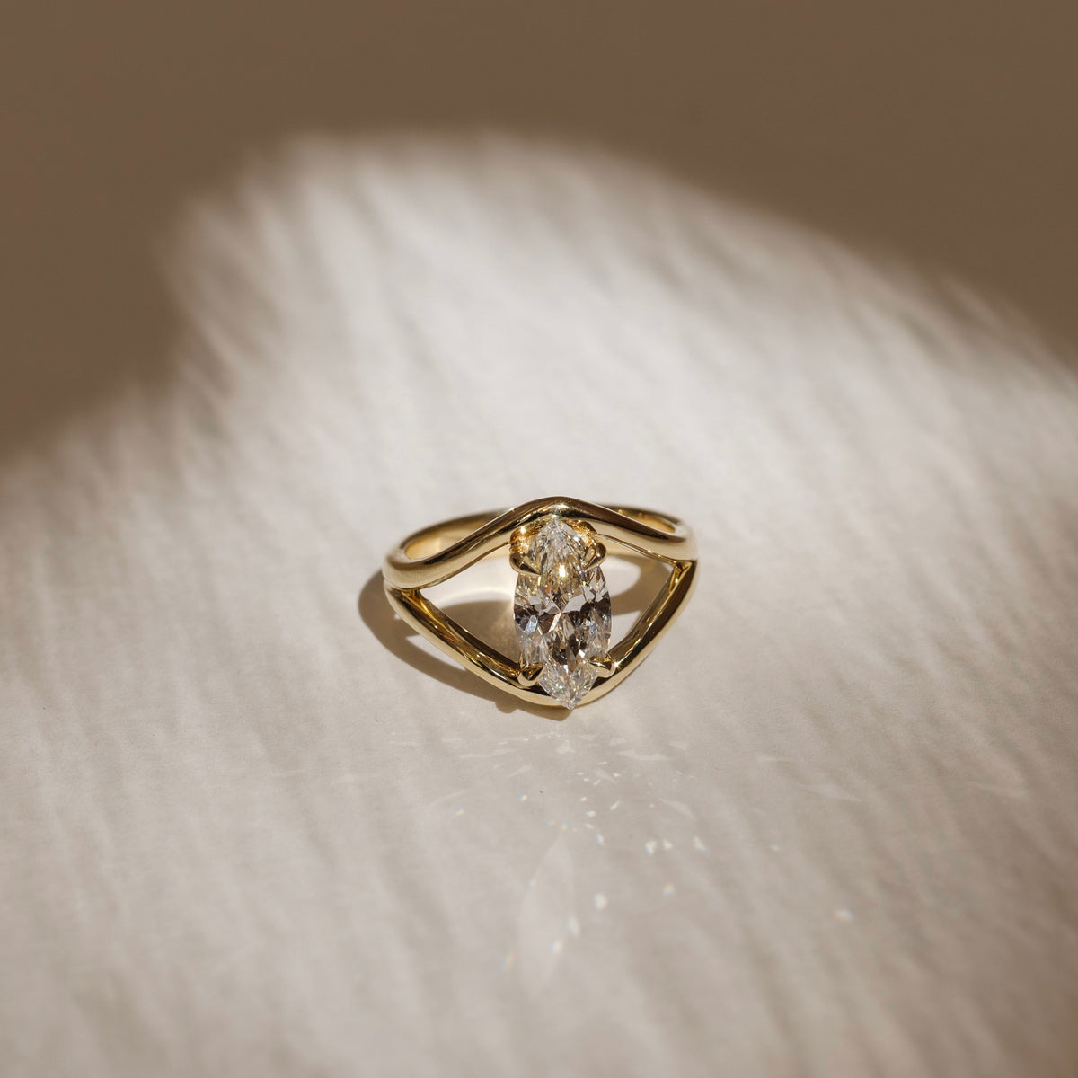 Oval Three Stone Lab Grown Diamond Engagement Ring
