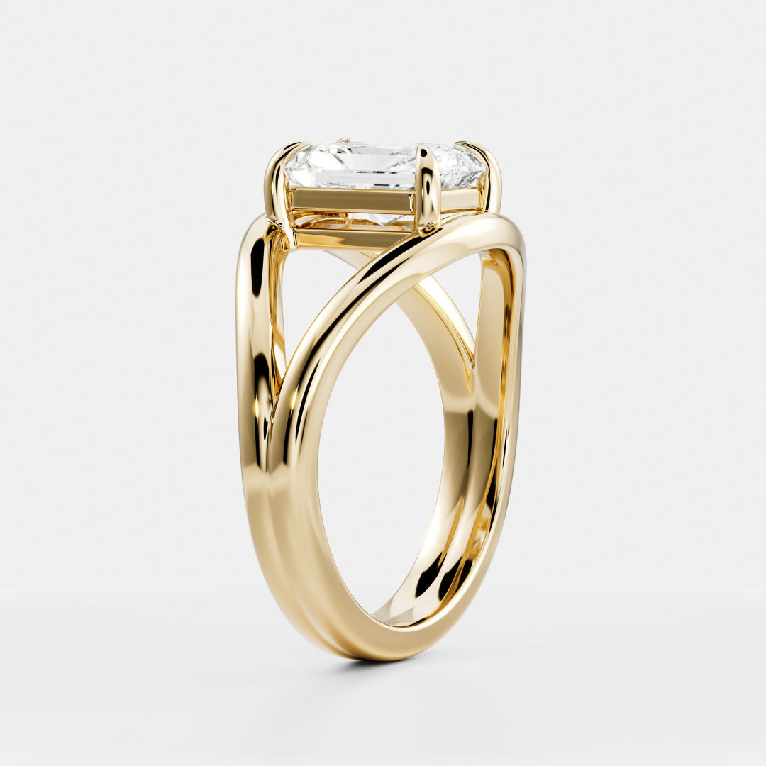 Oval Three Stone Lab Grown Diamond Engagement Ring