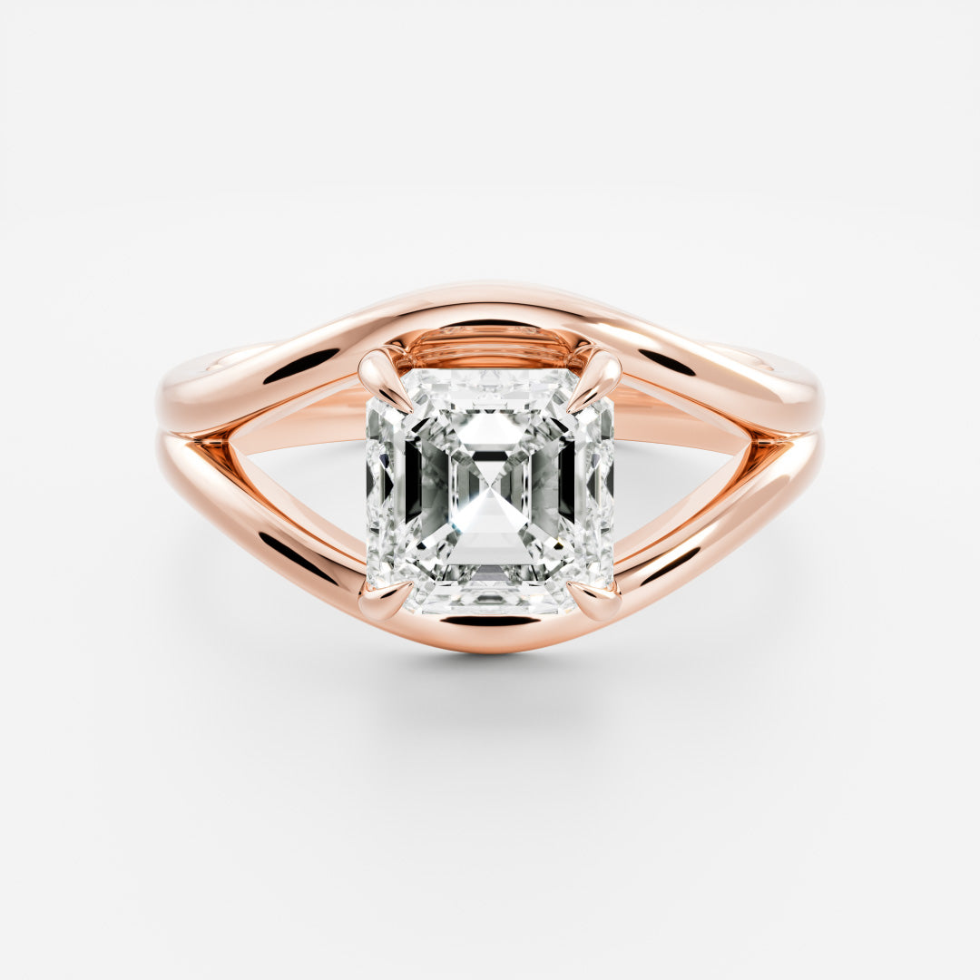 Oval Three Stone Lab Grown Diamond Engagement Ring