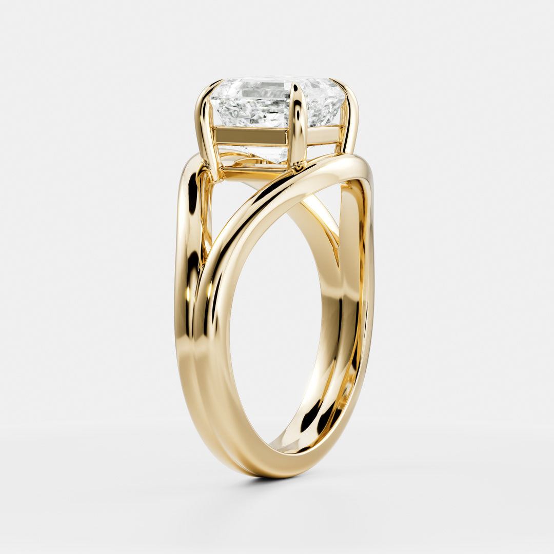 Oval Three Stone Lab Grown Diamond Engagement Ring