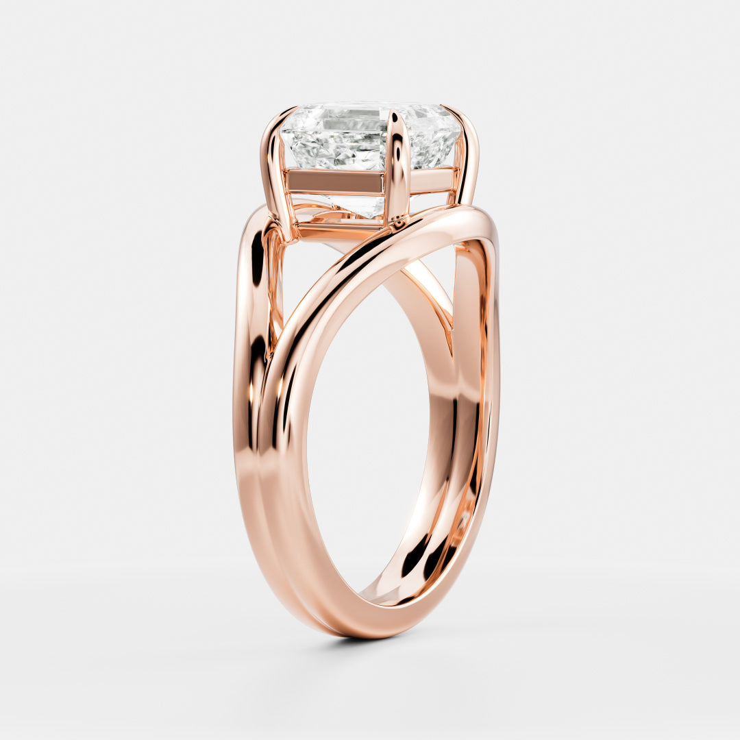 Oval Three Stone Lab Grown Diamond Engagement Ring