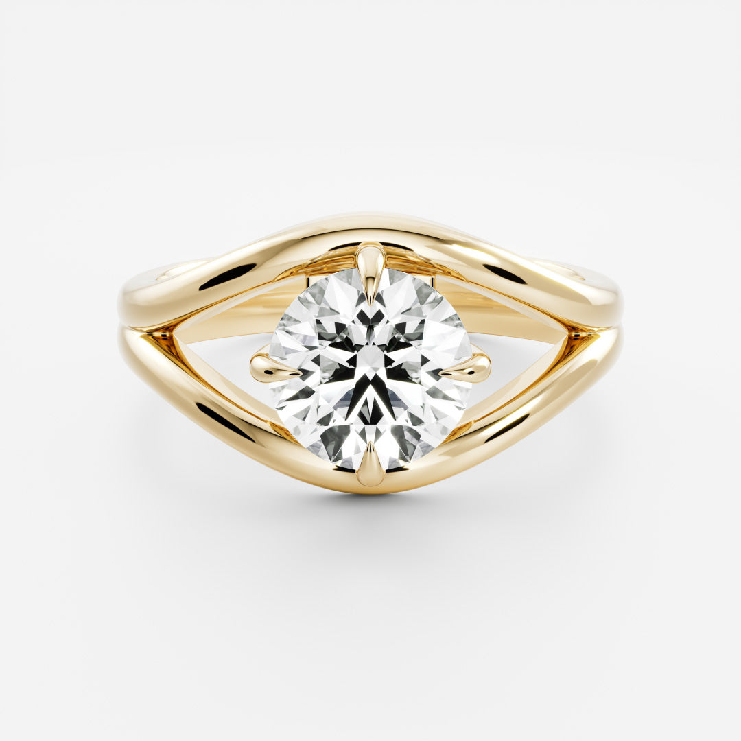 Oval Three Stone Lab Grown Diamond Engagement Ring