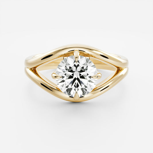 Oval Three Stone Lab Grown Diamond Engagement Ring