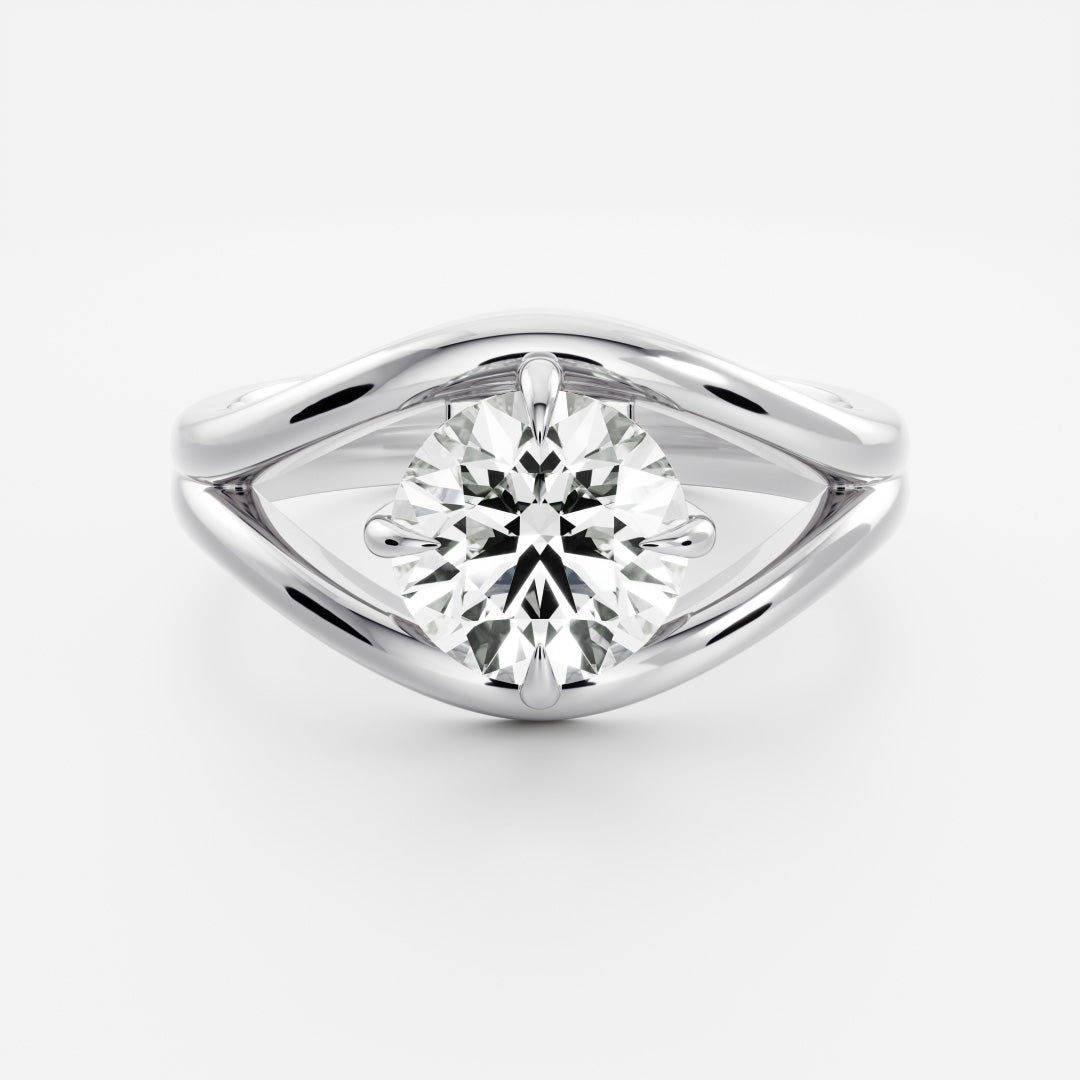Oval Three Stone Lab Grown Diamond Engagement Ring