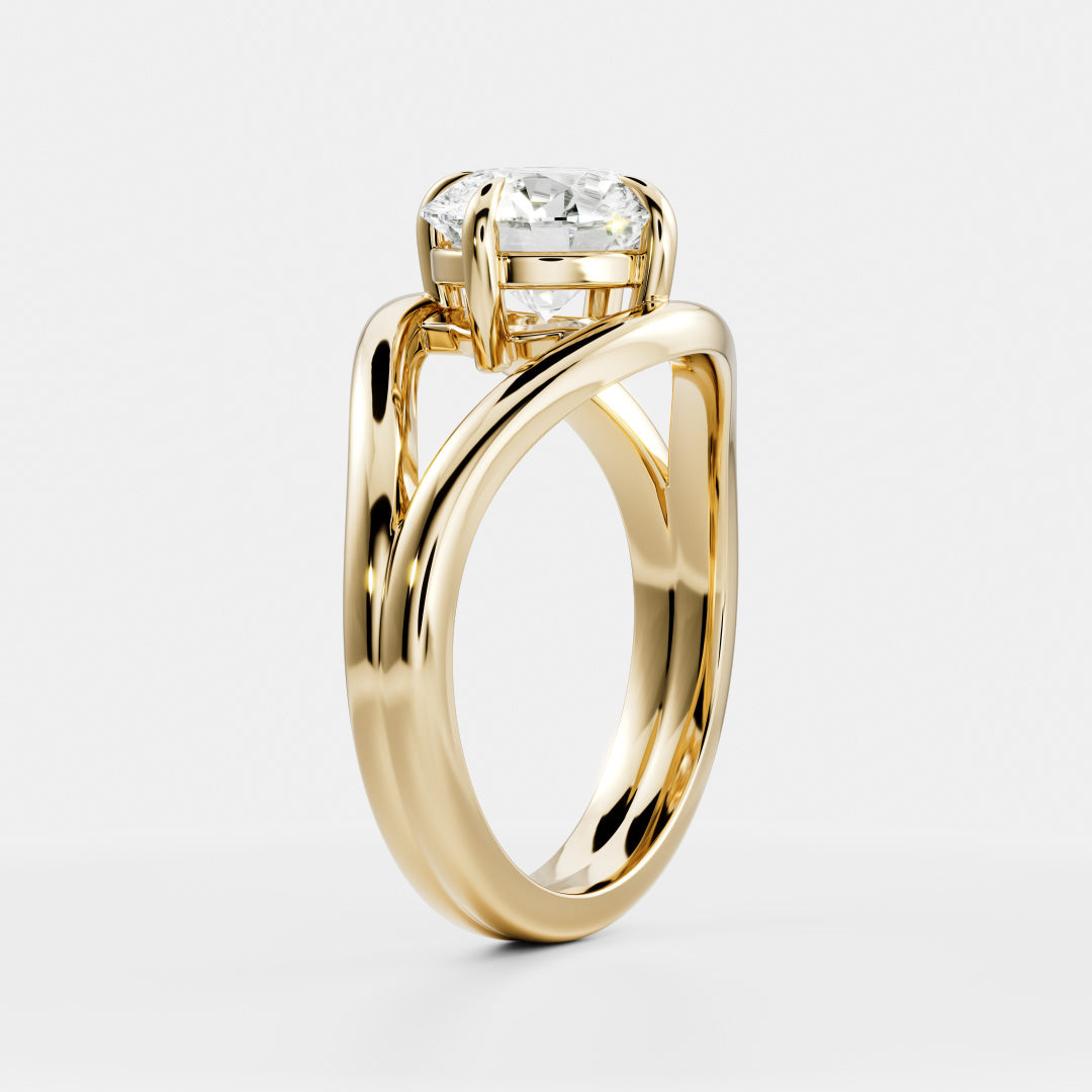 Oval Three Stone Lab Grown Diamond Engagement Ring