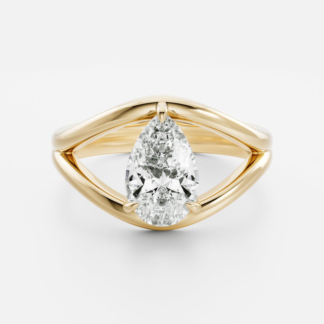 Oval Three Stone Lab Grown Diamond Engagement Ring