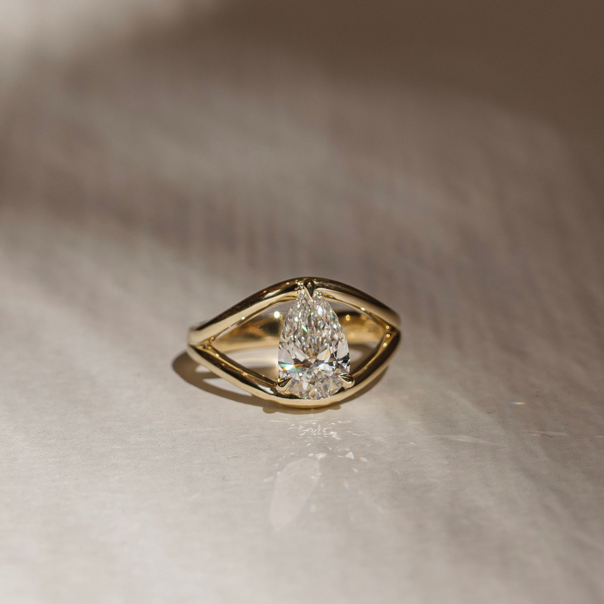 Oval Three Stone Lab Grown Diamond Engagement Ring