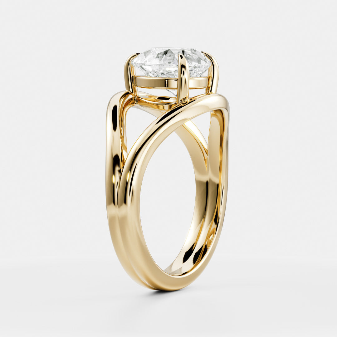Oval Three Stone Lab Grown Diamond Engagement Ring