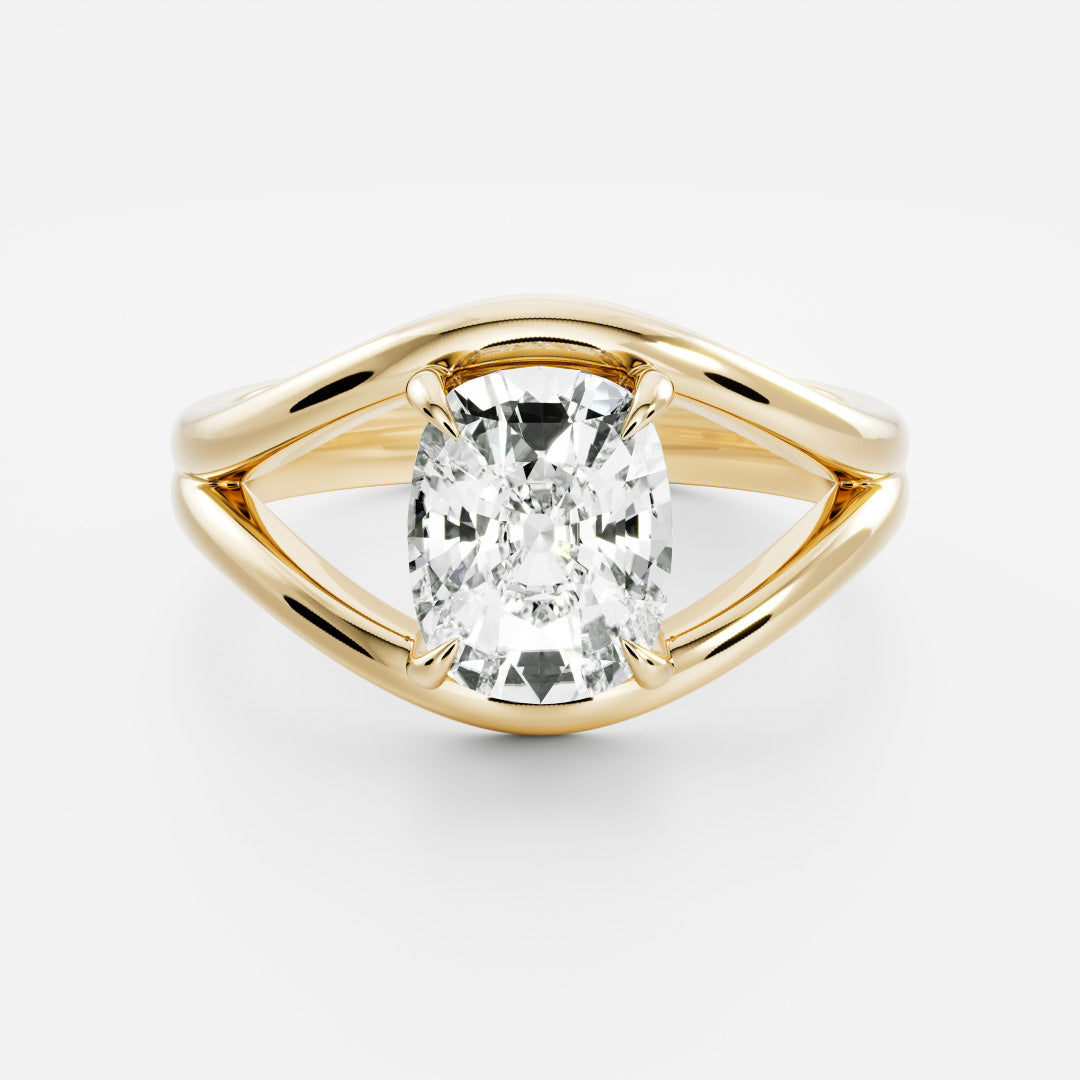 Oval Three Stone Lab Grown Diamond Engagement Ring