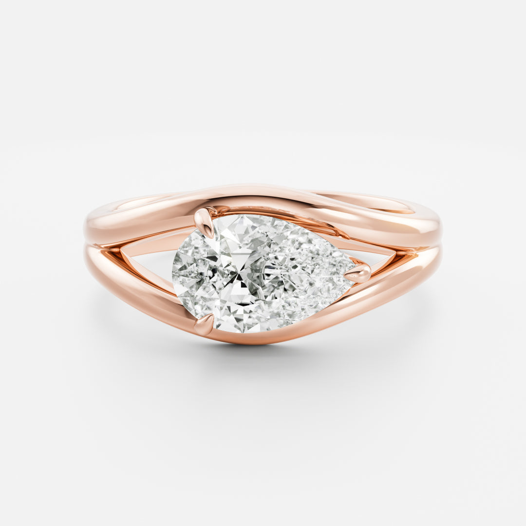 Oval Three Stone Lab Grown Diamond Engagement Ring