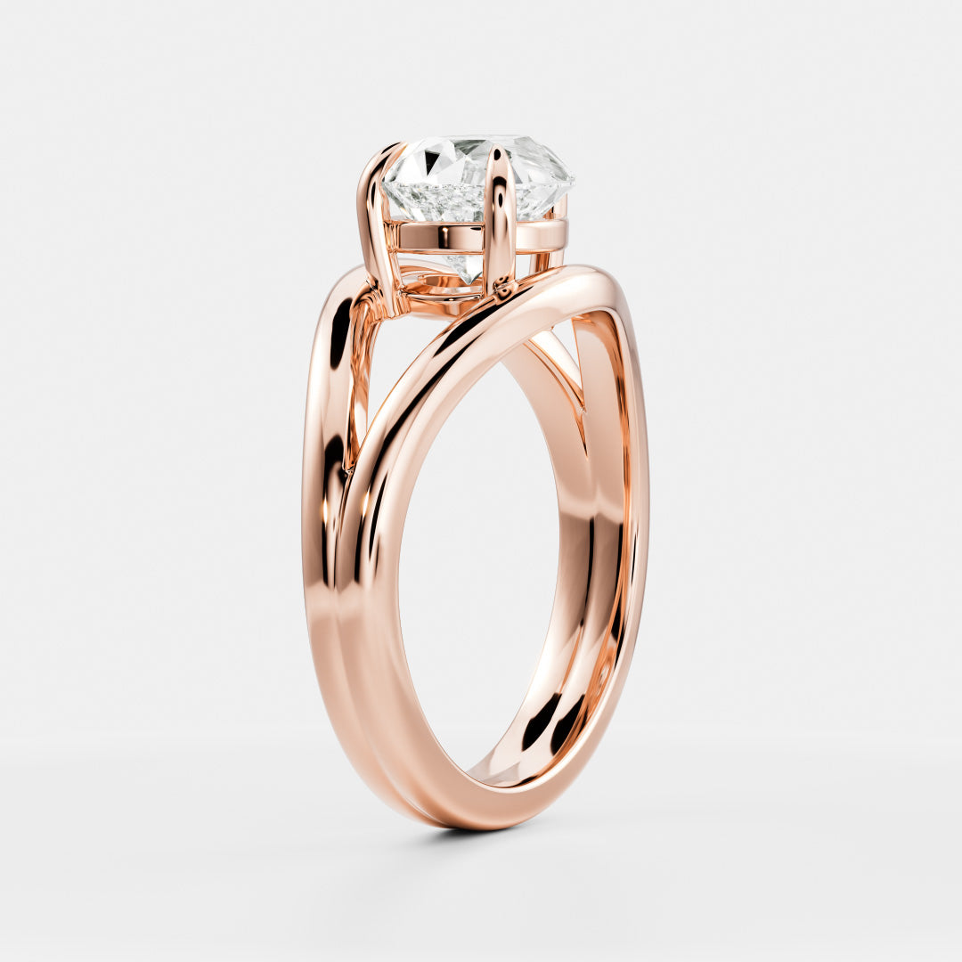 Oval Three Stone Lab Grown Diamond Engagement Ring