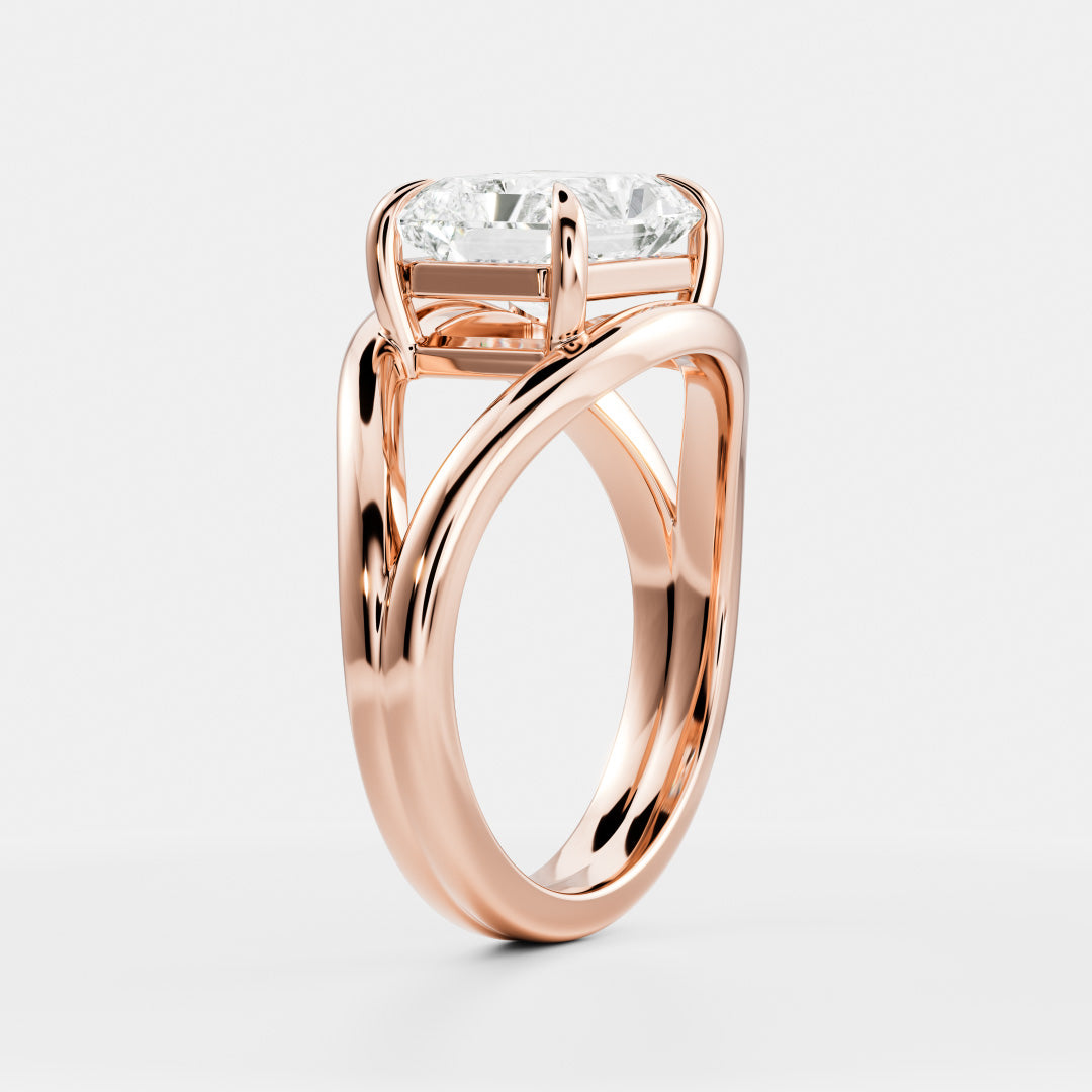 Oval Three Stone Lab Grown Diamond Engagement Ring