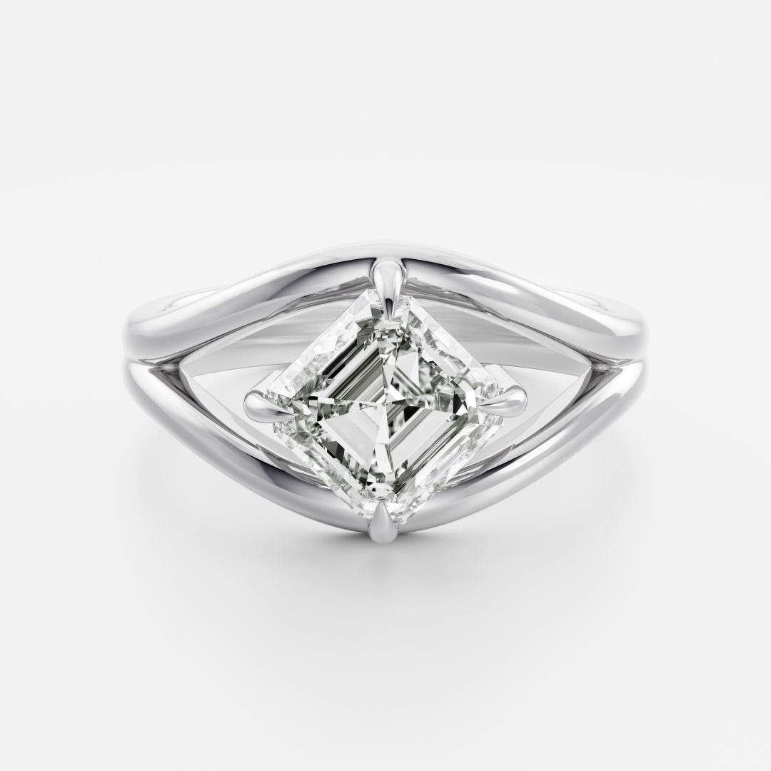 Oval Three Stone Lab Grown Diamond Engagement Ring