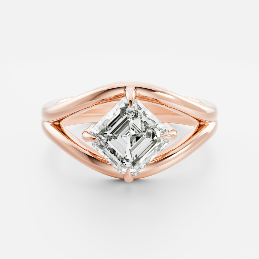 Oval Three Stone Lab Grown Diamond Engagement Ring