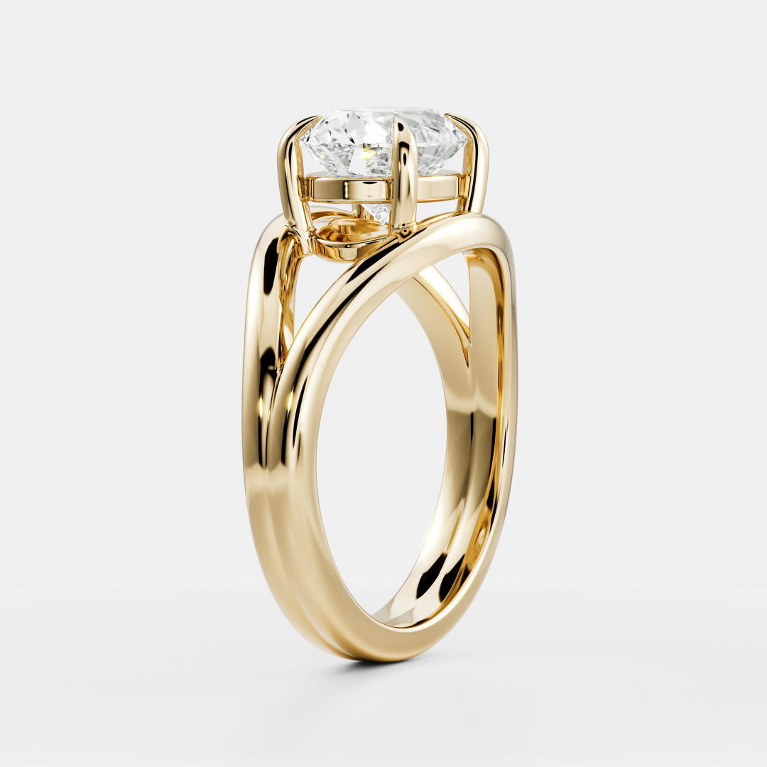Oval Three Stone Lab Grown Diamond Engagement Ring
