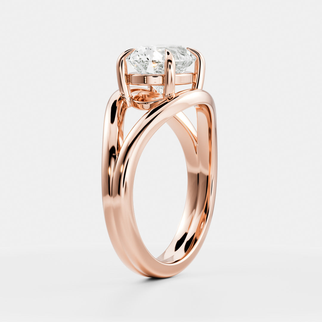 Oval Three Stone Lab Grown Diamond Engagement Ring