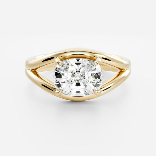 Oval Three Stone Lab Grown Diamond Engagement Ring