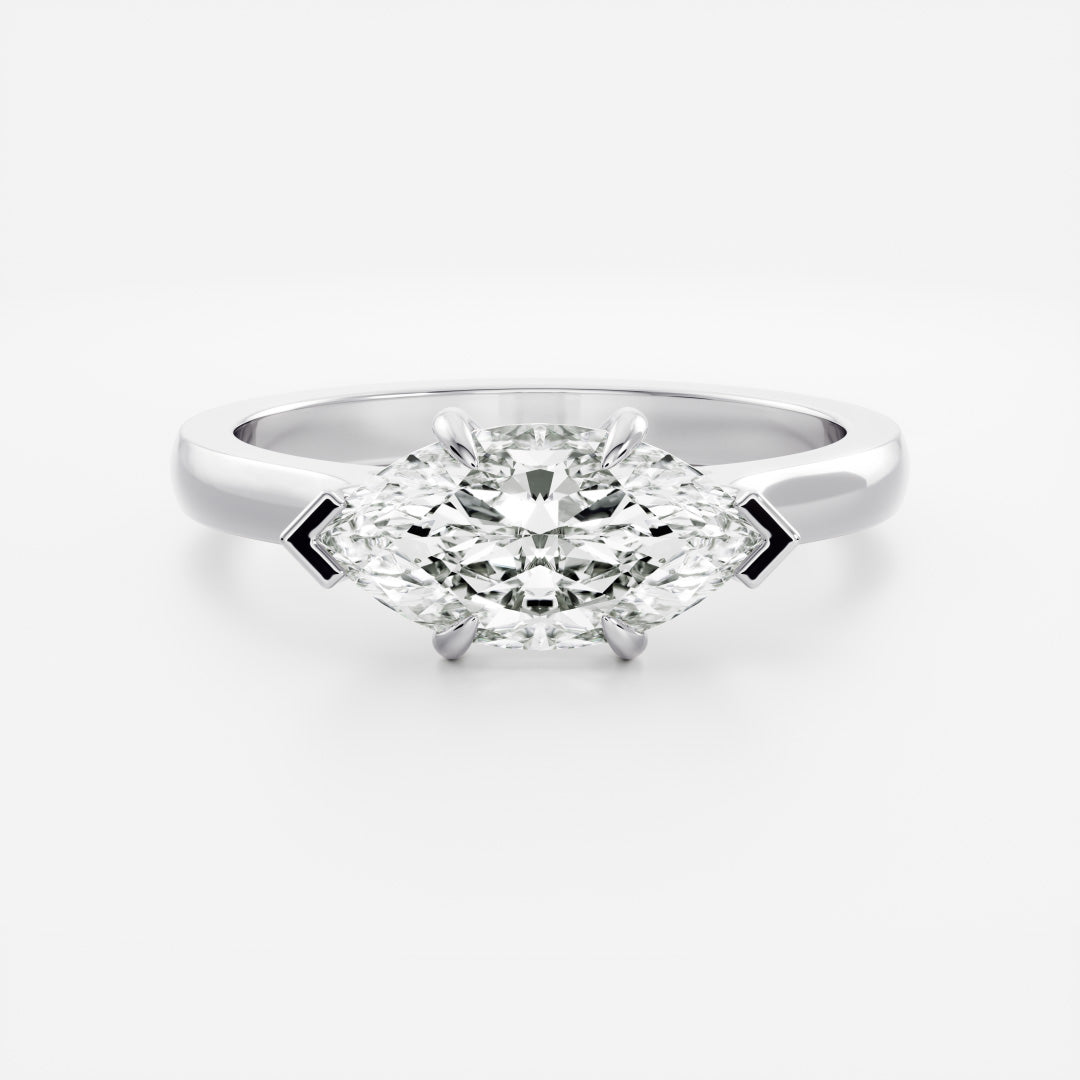 Oval Three Stone Lab Grown Diamond Engagement Ring