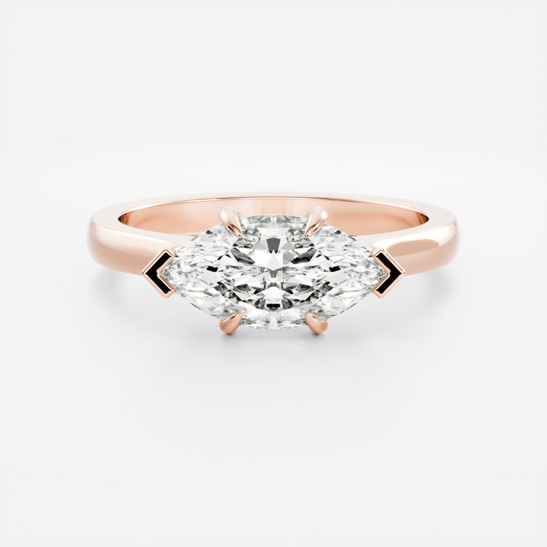 Oval Three Stone Lab Grown Diamond Engagement Ring