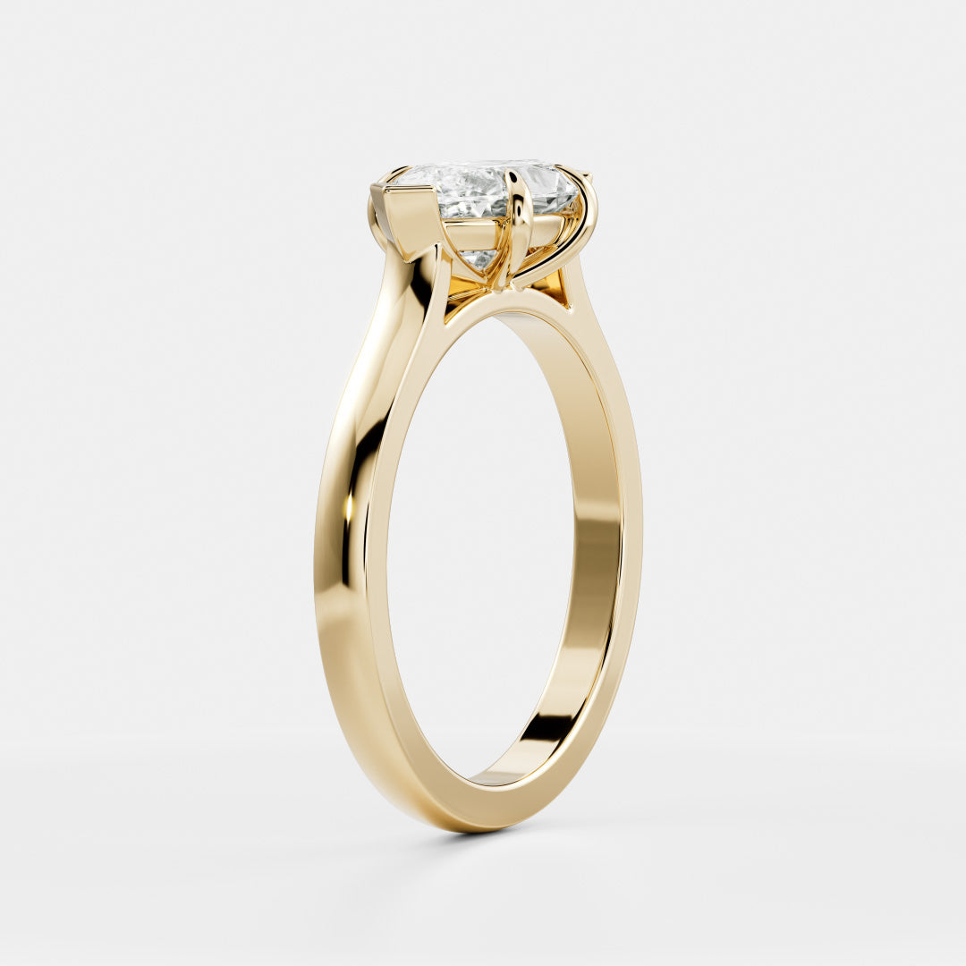 Oval Three Stone Lab Grown Diamond Engagement Ring