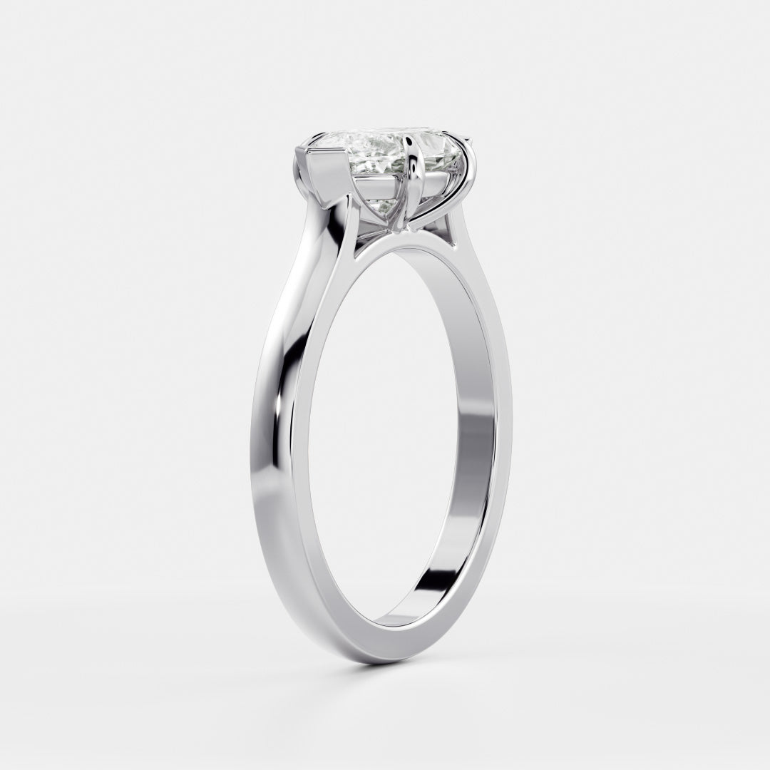 Oval Three Stone Lab Grown Diamond Engagement Ring