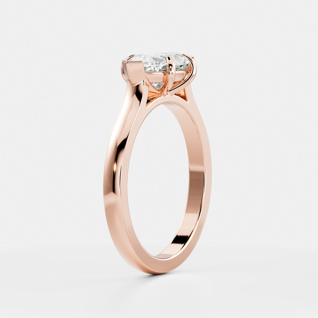 Oval Three Stone Lab Grown Diamond Engagement Ring