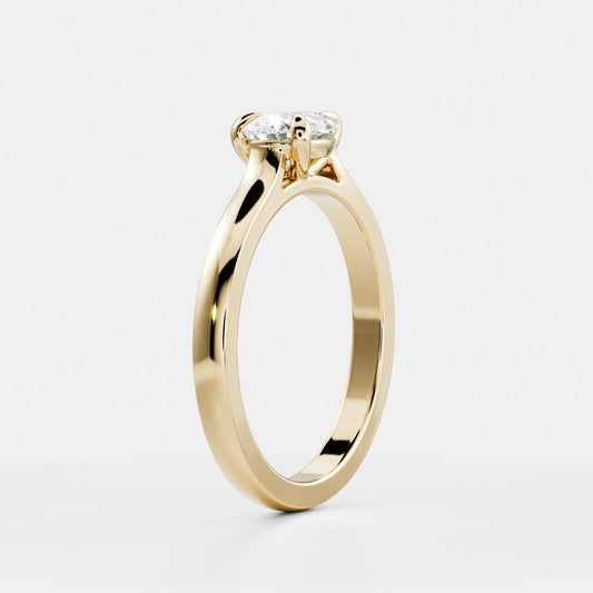 Oval Three Stone Lab Grown Diamond Engagement Ring