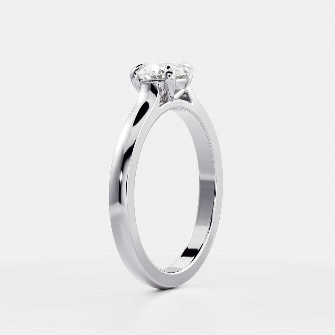 Oval Three Stone Lab Grown Diamond Engagement Ring