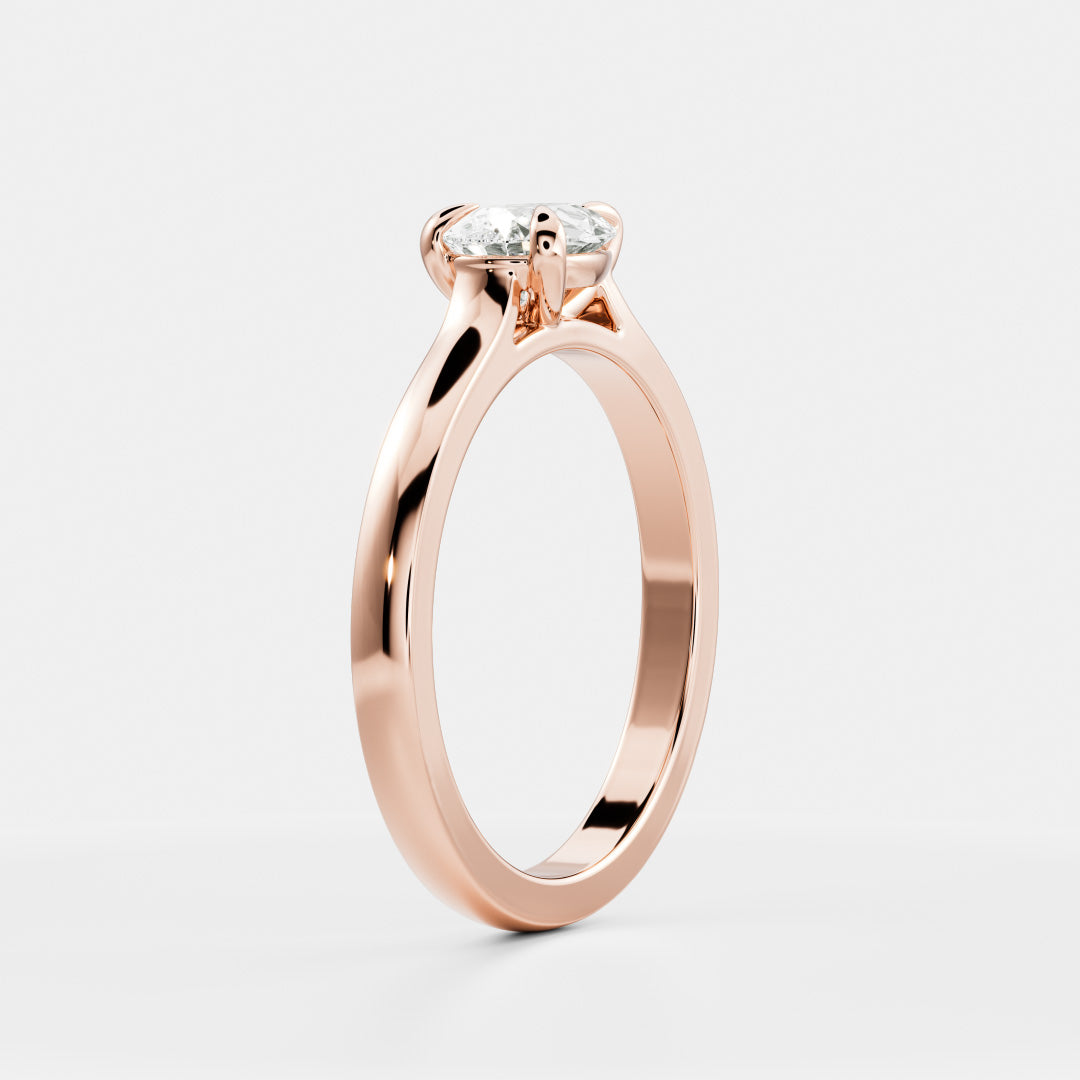 Oval Three Stone Lab Grown Diamond Engagement Ring