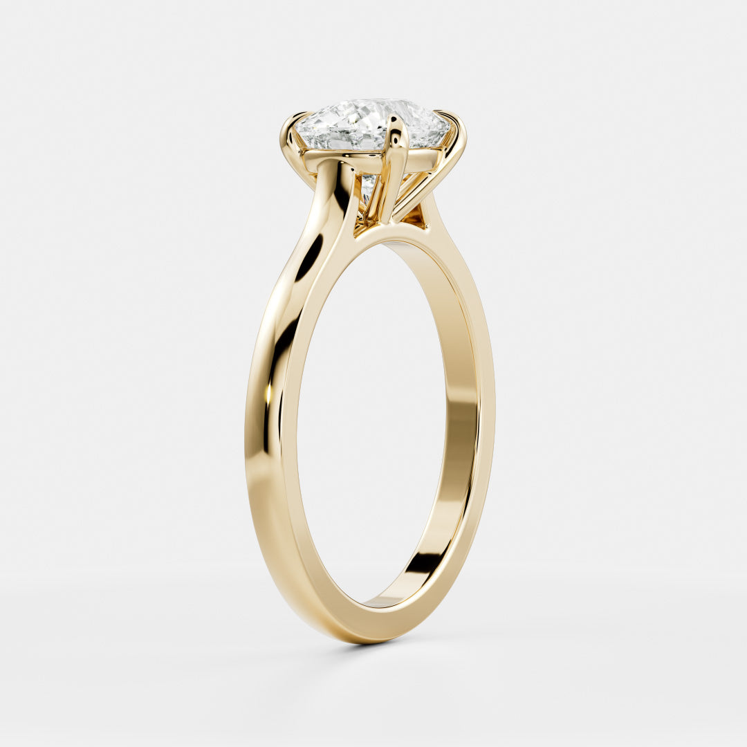 Oval Three Stone Lab Grown Diamond Engagement Ring