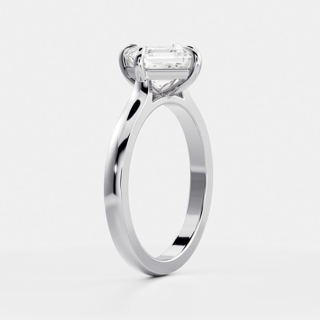 Oval Three Stone Lab Grown Diamond Engagement Ring