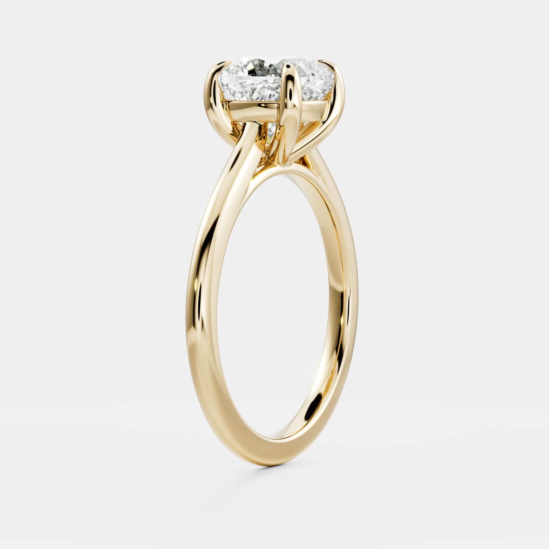 Oval Three Stone Lab Grown Diamond Engagement Ring