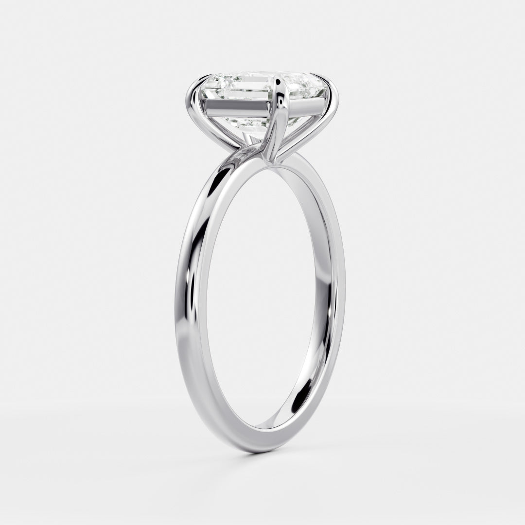 Oval Three Stone Lab Grown Diamond Engagement Ring