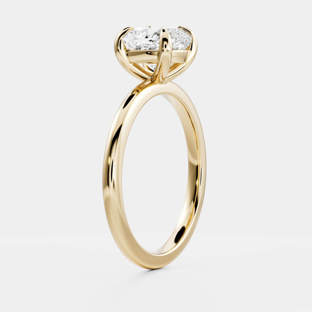 Oval Three Stone Lab Grown Diamond Engagement Ring
