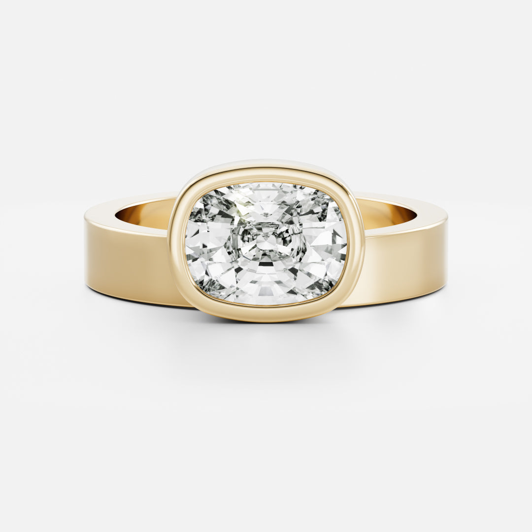 Oval Three Stone Lab Grown Diamond Engagement Ring