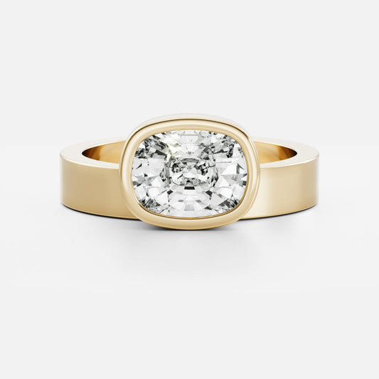 Oval Three Stone Lab Grown Diamond Engagement Ring