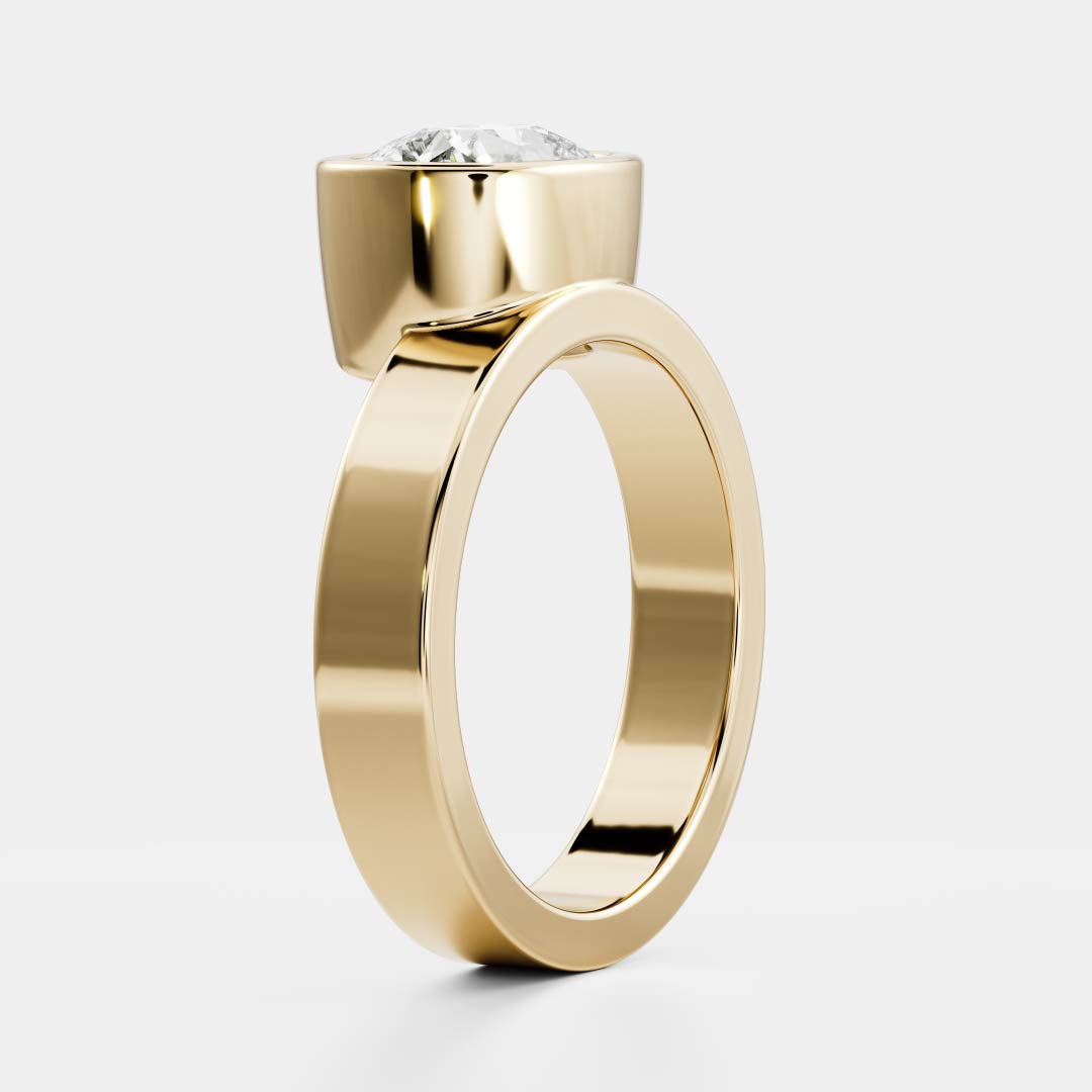 Oval Three Stone Lab Grown Diamond Engagement Ring