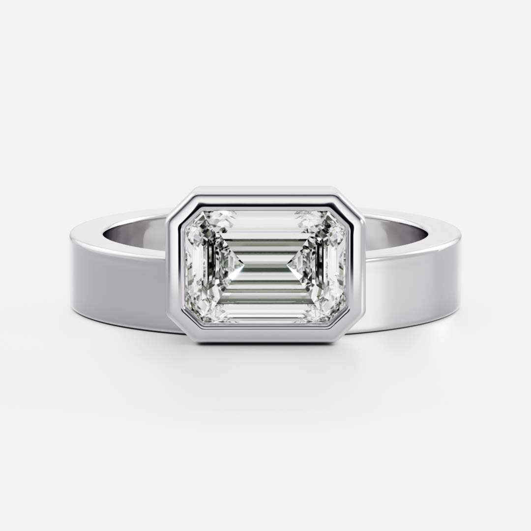 Oval Three Stone Lab Grown Diamond Engagement Ring