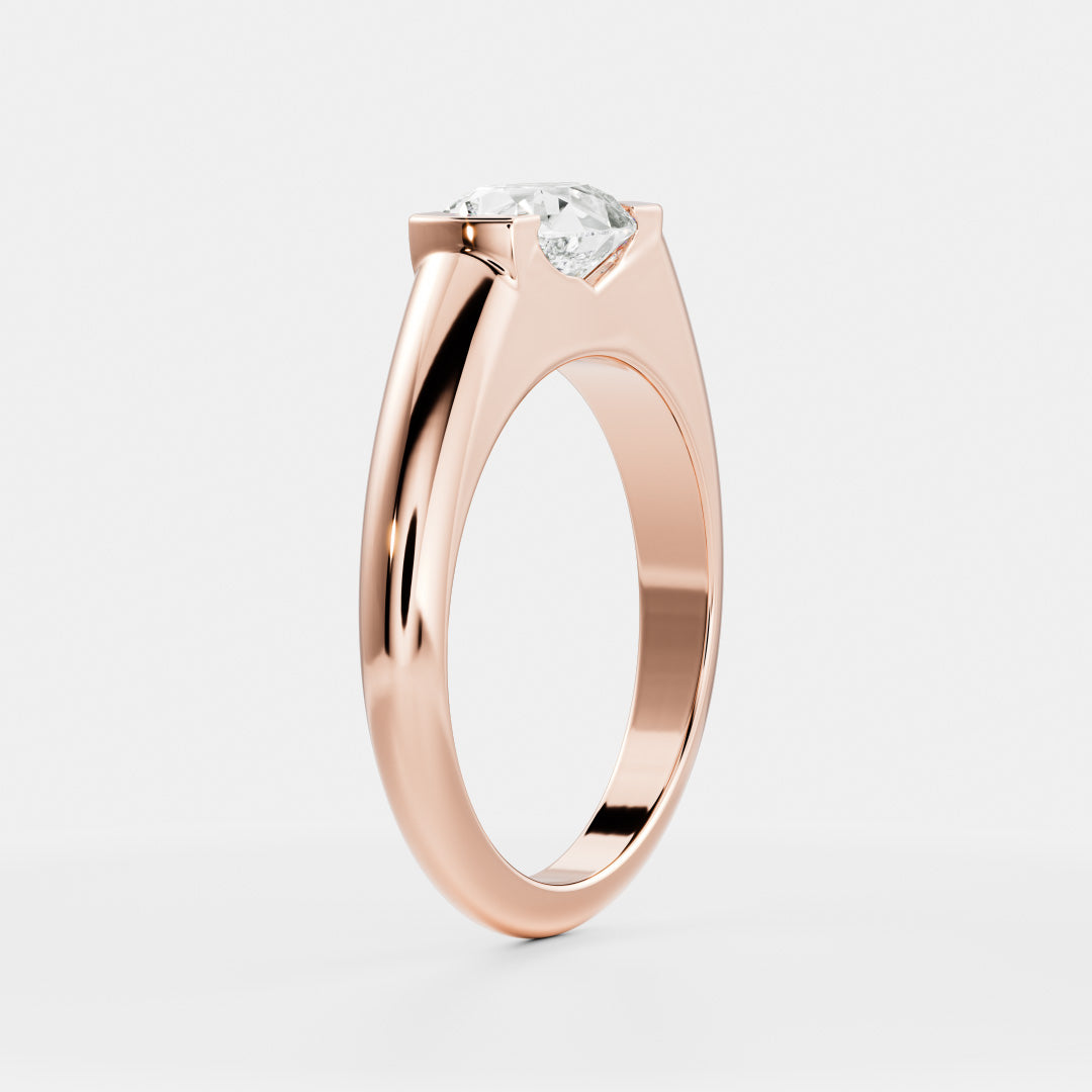 Oval Three Stone Lab Grown Diamond Engagement Ring